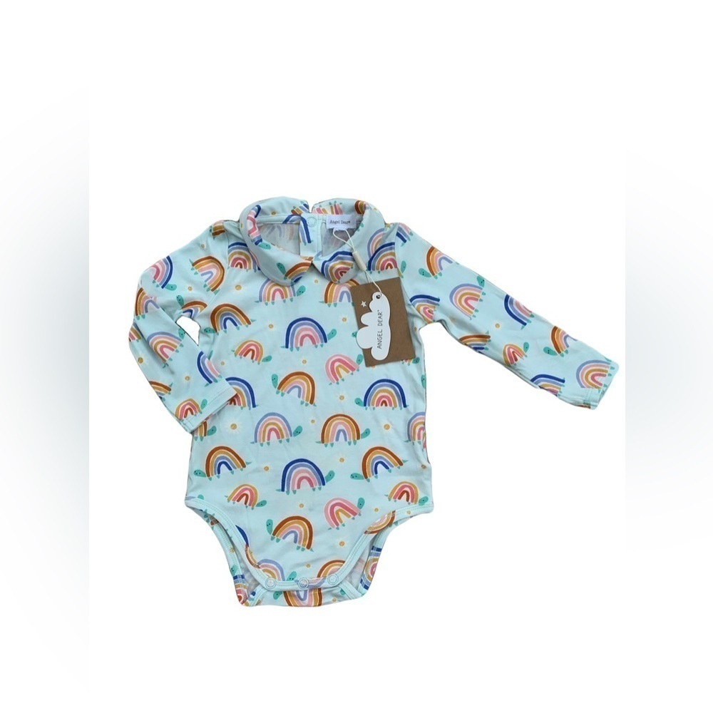 Angel Dear NWT 6-12 Month Bamboo Peter Pan Collar Bodysuit